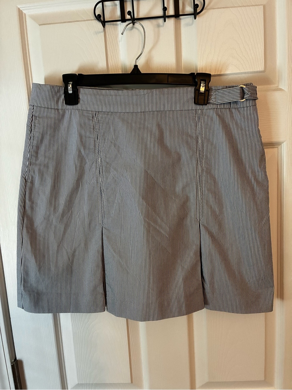Women’s Tommy Hilfiger Blue and White Striped Pleated Golf Skort